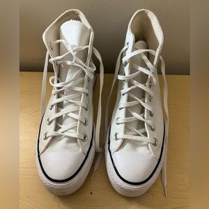 White Platform Converse